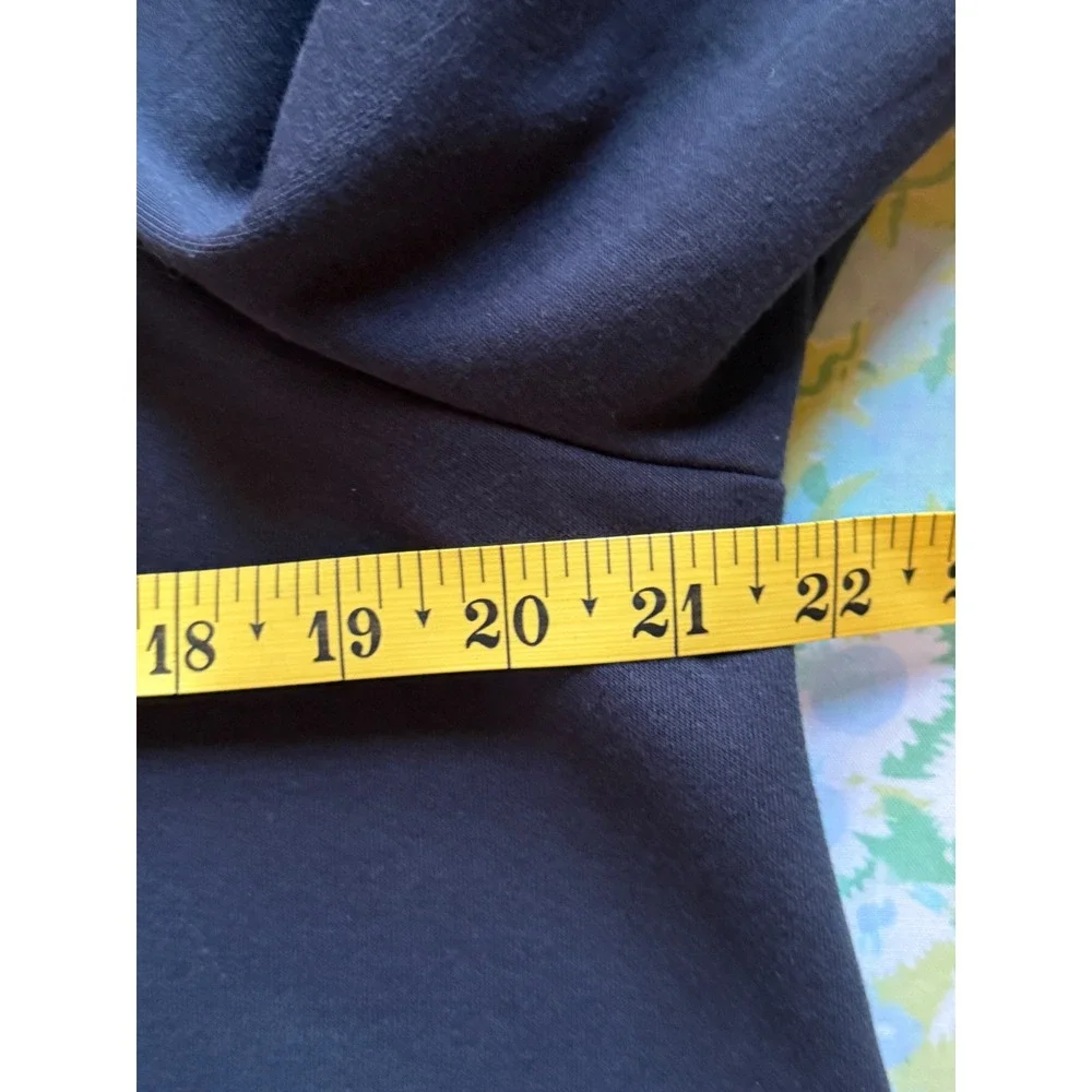 Tuckernuck x Pomander Place | Charlotte Terry Top L Navy Ruffle Collar Preppy